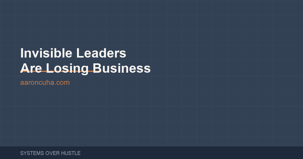 Why Invisible Leaders Are Losing Business in 2026