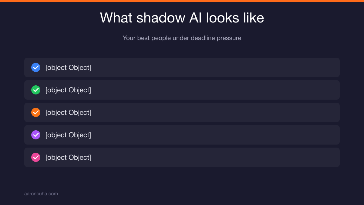 Shadow AI risk illustrated by employee using a personal chatbot account at work