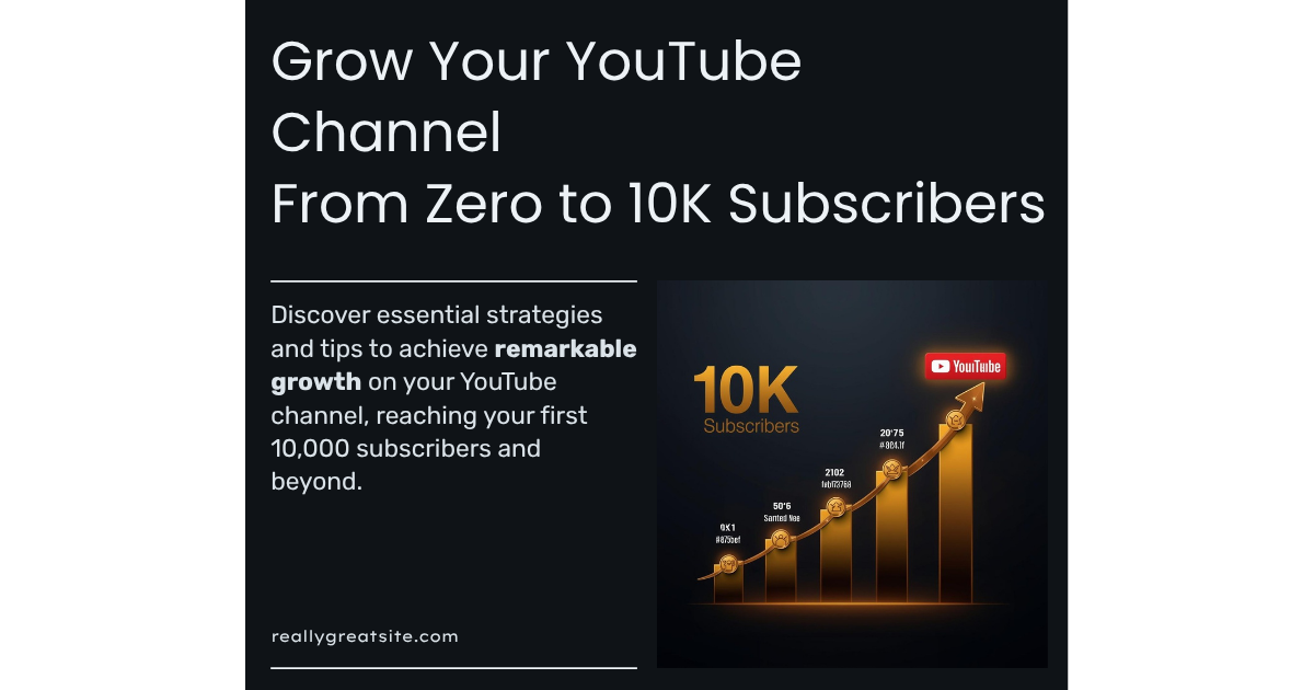 Staircase growth framework from zero to 10,000 YouTube subscribers