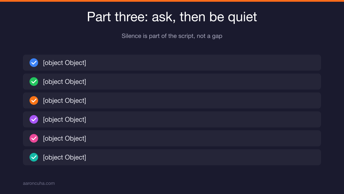 Leader asking an employee for their read during a difficult conversation at work and staying silent