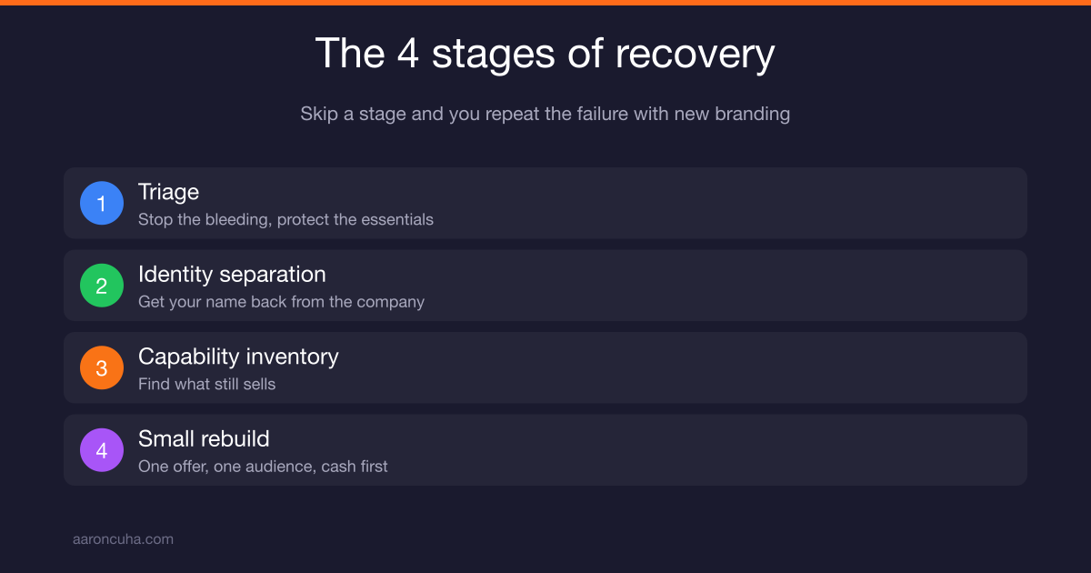 How to recover from business failure: the four stages of rebuilding after losing a company