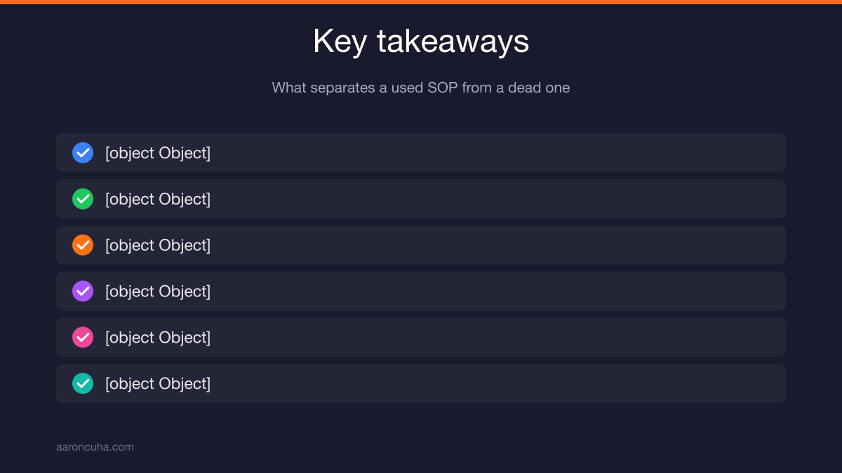 Three reasons SOP projects fail: too much scope, manual format, and wrong storage location
