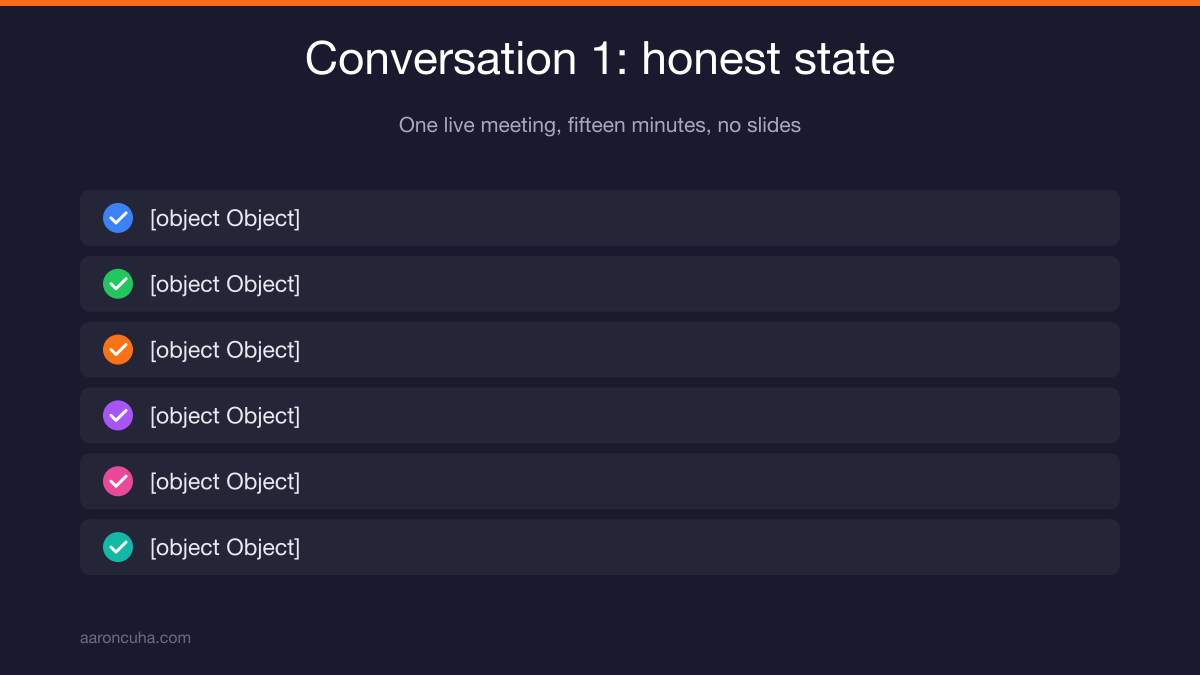 All-team meeting where a founder delivers an honest state of the business update