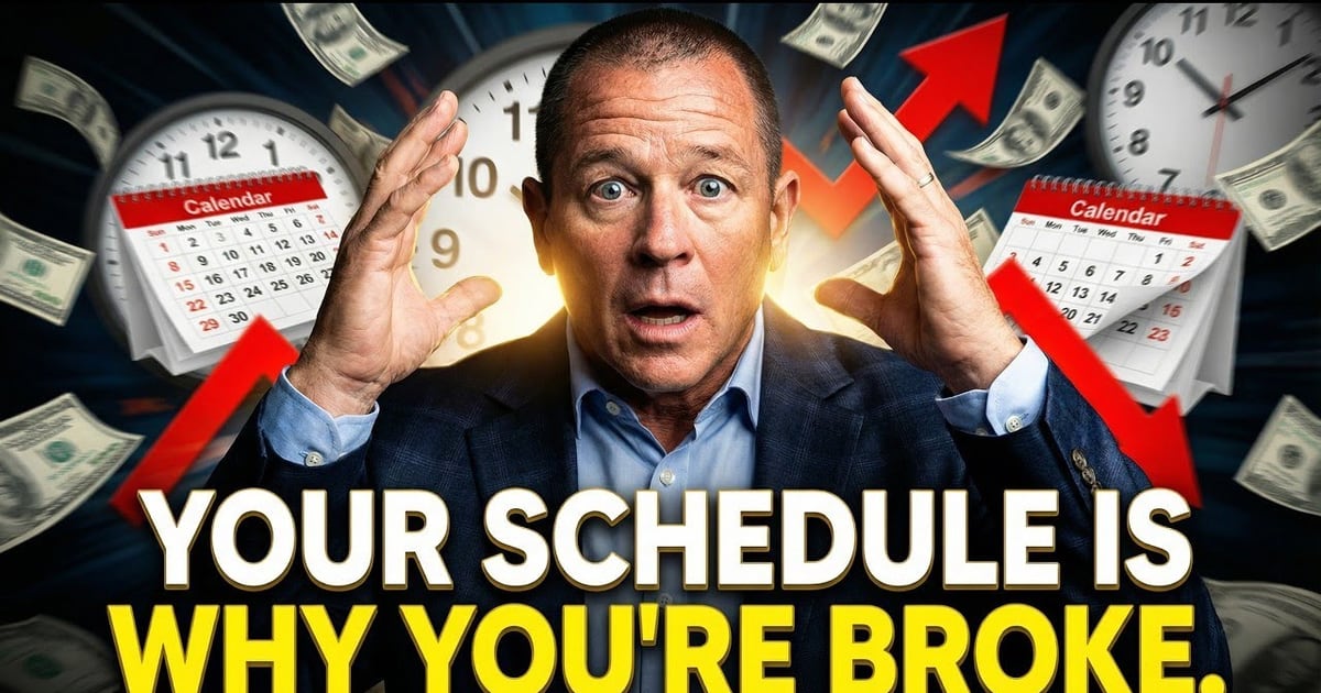 Time management for real estate agents shown as a blocked weekly calendar