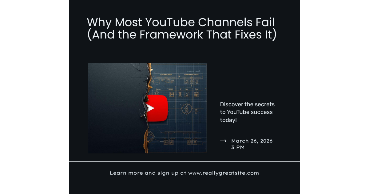 Infographic showing the Strategy-First Framework for YouTube channel growth