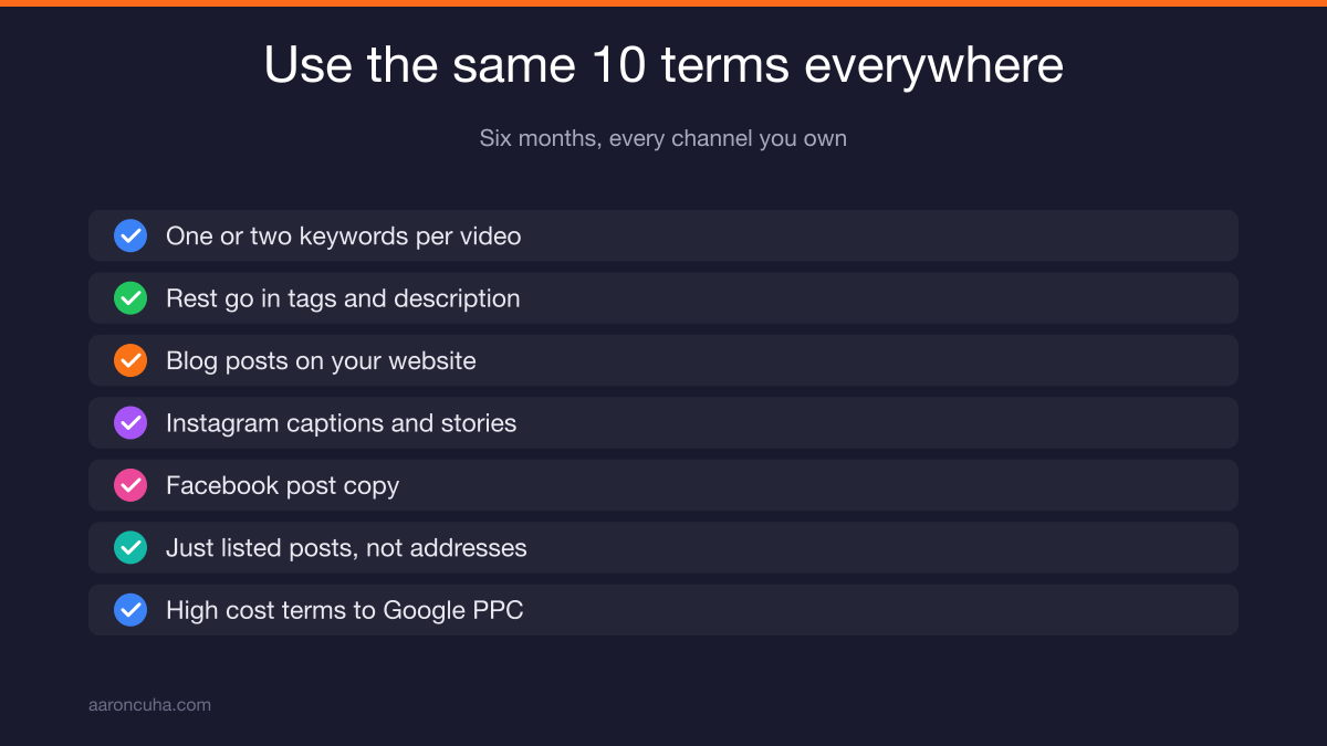 TubeBuddy SEO score checklist showing ranked tags and title optimization