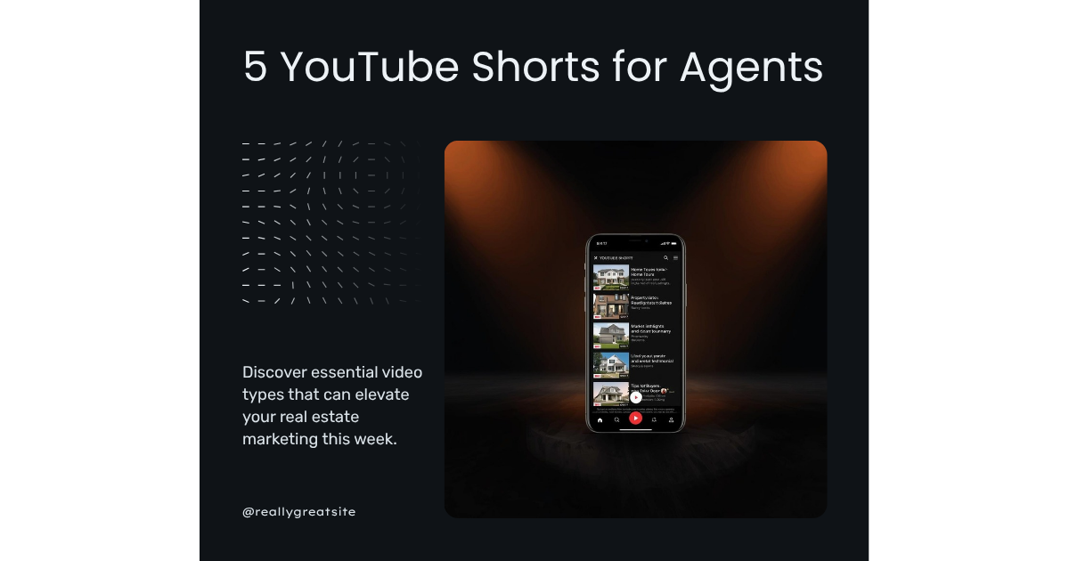 5 YouTube Shorts types for real estate agents infographic